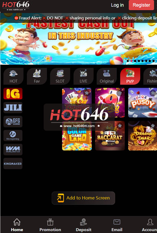 User Experience at Hot646 Casino
